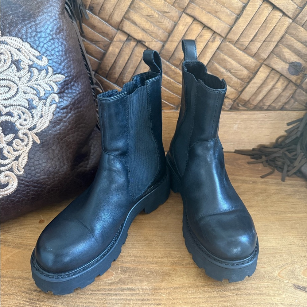 EUC Vagabond COSMO 2.0 Chelsea Black Chunky Boots Size 5 - Picture 6 of 12